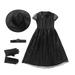 Youmylove Fashion Dresses For Girls Toddler Kids Witch Style Comtome Party Dress Hat Belt Outfit Set