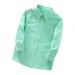 Toddler Baby Boy Casual Dress Shirt Cotton Long Sleeve Button Down Shirts Jacket Regular Fit School Uniform Shirts