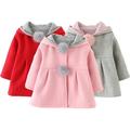 Esaierr 6M-4Y Baby Girls Fall Winter Cotton Coat for Newborn Toddler Rabbit Ear Hooded Jacket Baby Warm Outwear Windbreaker