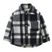 Savings Clearance 2024! Funicet Boys Flannel Shirts Button Down Western Shirts Boys Christmas Outfit Toddler Plaid Shirts Boys Long Sleeve Shirts Black 8 Years