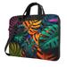 YFYANG 15.6 inch Universal Laptop Bag Oxford Cloth Laptop Sleeve Multi-functional Tropical Plant Leaves Notebook Computer Messenger Bag Handbag