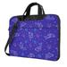 YFYANG 13 inch Universal Laptop Bag Oxford Cloth Laptop Sleeve Multi-functional Purple Abstract Ocean Graffiti Notebook Computer Messenger Bag Handbag