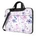 YFYANG 15.6 inch Universal Laptop Bag Oxford Cloth Laptop Sleeve Multi-functional Purple Floral Watercolor Pattern Notebook Computer Messenger Bag Handbag