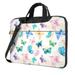 YFYANG 15.6 inch Universal Laptop Bag Oxford Cloth Laptop Sleeve Multi-functional Cute Colorful Watercolor Butterfly Texture Notebook Computer Messenger Bag Handbag