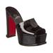 Amali Alta 130 Patent Platform Mule - Red - Christian Louboutin Heels