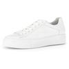 Plateausneaker GABOR "FLORENZ", Damen, Gr. 35, weiß, Kalbsleder, sportlich, Schuhe, mit OPTIFIT-Wechselfußbett, Freizeitschuh, Halbschuh, Schnürschuh, Topseller