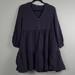 Madewell Dresses | Madewell Navy Blue Collette Tiered Flowy Mini Dress | Color: Blue | Size: 4