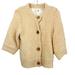 Anthropologie Sweaters | Anthropologie Hwr Wool Mohair Boucle Cardigan Sweater Wood Buttons - Size Xs | Color: Tan | Size: Xs