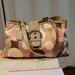 Coach Bags | Coach Ashley Sateen Soho, Pink And Tan | Color: Pink/Tan | Size: 16" H X 9" W X 4" D