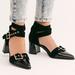 Free People Shoes | Free People Black Top Down Heel Size 37 | Color: Black | Size: 7