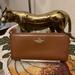 Coach Bags | Coach Brown Leather Zip Around Wallet. Brown Leather Interior. Euc. | Color: Brown/Gold | Size: 8” X 4” X 1”