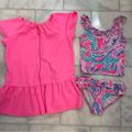Lilly Pulitzer Swim | Lilly Pulitzer Girls Swim Coverup And Tankini Swim Suit. Euc. | Color: Pink | Size: S (4-5 Years) 4 Girls