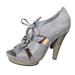 Coach Shoes | Like New Coach Teagan Shimmer Leather Slate Sz 7 | Color: Gray | Size: 7