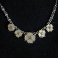 Kate Spade Jewelry | (#229) Nwot Kate Spade Floral Jeweled Necklace | Color: Gray/Silver | Size: Os