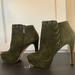 Jessica Simpson Shoes | New Jessica Simpson Women's Size 8.5 Faux Suede Ankle Booties Olive Green | Color: Green | Size: 8.5