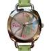 Disney Accessories | Disney Seiko Tinkerbell Flirt Green Watch New Battery New Old Stock Vintage | Color: Green/Pink | Size: 30mm