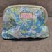 Lilly Pulitzer Bags | Lilly Pulitzer For Estee Lauder Blue Green Floral Makeup Cosmetic Travel Bag Zip | Color: Blue/Green/Pink/White | Size: Os