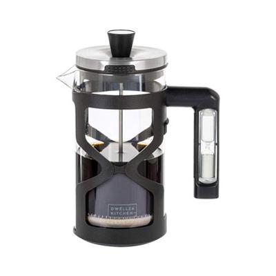 French Coffee Press with Built in Hourglass Timer