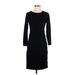 Missufe Casual Dress - Sheath: Black Solid Dresses - Women's Size Small