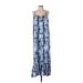 Karen Kane Casual Dress - Maxi: Blue Tie-dye Dresses - Women's Size X-Small