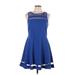 Pixley Casual Dress - A-Line: Blue Dresses - Women's Size Large