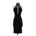 Forever 21 Casual Dress - Bodycon Halter Sleeveless: Black Color Block Dresses - New - Women's Size Small