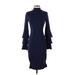 Susana Monaco Casual Dress - Midi: Blue Dresses - Women's Size X-Small