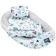 5-Piece Cuddly Nest Set | Baby Nest 60x90cm | Arm Nursing Pillow | Baby Mattress | 30x70cm | Baby Blanket Newborn 50 x 75 cm | Baby Pillow | Newborn Baby First | Equipment Made of 100% Cotton | tresor