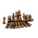 International Chess 16pcs Wood Chess Pieces King Height 64mm Chessmen Chess Pieces Chess Board Game Accessories for Aldult Chess Gifts (Chess Pieces B)