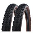 Bikes4Life Schwalbe Bike Tyre Shop:2 x Schwalbe Smart Sam 29 x 2.6 Black/Bronze Performance Wired Tyres