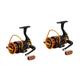 SUPVOX Fishing Reel Kit 2pcs engineering plastics fishing reel baitcasting Metal baitcasting fishing reel to rotate fly fishing reel fishing reel fishing accessories wheel sea ​​fishing