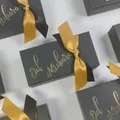 Boîte à bonbons Eid Mubarak emballage cadeau décoration de fête musulmane Kareem (boîte noire)