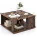 Better Homes & Gardens Square Coffee Table, Rustic Cocktail Table w/ Storage Shelf Wood in Brown | 33 H x 32 W x 16 D in | Wayfair