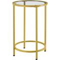 Better Homes & Gardens Glass End Table Glass in Gray/Yellow | 24 H x 16 W x 16 D in | Wayfair B085SVQRZ9