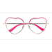 Female s heart Pink Shiny Gold Metal Prescription eyeglasses - Eyebuydirect s Philomena