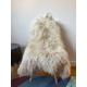 XL Large Luxurious Genuine Icelandic Sheepskin Rug Sheep Long Curly Fur In Natural Off White/Ivory/Beige/Cream and Black Color