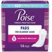 Poise Incontinence Pads & Postpartum Incontinence Pads 5 Drop Maximum Absorbency Regular Length 14 Count Packaging May Vary