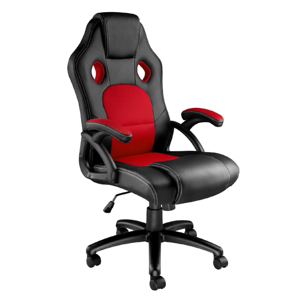 Chaise de bureau gaming Forme ergonomique noir et rouge