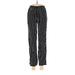 Brandy Melville Casual Pants - Mid/Reg Rise Straight Leg Boyfriend: Black Bottoms