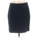 Ann Taylor Casual Skirt: Blue Brocade Bottoms - Women's Size 6
