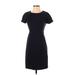 Brooks Brothers Casual Dress - Sheath: Black Solid Dresses - Women's Size 0 Petite