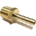 EDGE INDUSTRIAL 1/4 Hose ID to 3/8 Male NPT MNPT Straight Brass Fitting Fuel / AIR / Water / Oil / Gas / WOG (Qty 1)