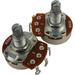 Musiclily Guitar Full Size Pots B250K Split Knurled Long 18mm Shaft Linear Taper Potentiometers for Stratocaster and Telecaster Guitar Bass Parts(Pack of 2)