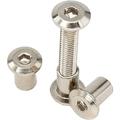 binifiMux 10-Set M8x 16mm 20mm 25mm 30mm 35mm 40mm 45mm 50mm Rivet Countersunk Hex Socket Cap Connecting Bolts Barrel Cap Nuts for Furniture Cribs Chairs Nickel Plated (10-Pack M8 x 50mm)