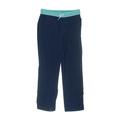 Lands' End Casual Pants - Elastic Straight Leg Elastic Waist: Blue Bottoms - Kids Girl's Size 8