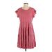 Knox Rose Casual Dress - Mini Scoop Neck Short sleeves: Pink Dresses - Women's Size X-Small