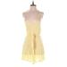 Forever 21 Casual Dress - A-Line V Neck Sleeveless: Yellow Floral Dresses - New - Women's Size Small