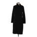 Ann Taylor Casual Dress - Sweater Dress: Black Dresses - Women's Size Medium