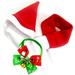 BrowQuartz Santa Hat Bell Scarf Set Pet Christmas Costumes Festive Funny Puppy Clothes Adorable Kitten Accessory Styling Dogs Decorations M