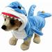 Mogoko Funny Dog Cat Shark Costumes Pet Halloween Christmas Cosplay Dress Adorable Blue Shark Pet Costume Animal Fleece Hoodie Warm Outfits Clothes (XL Size)